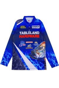 Design Long Sleeve Mens Full Fit Dye Sublimation Polo Shirt Custom 3 Button Polo Shirts Uniform Company Long Sleeve Polo Shirt Supplier Fishing Events P1465 45 degree